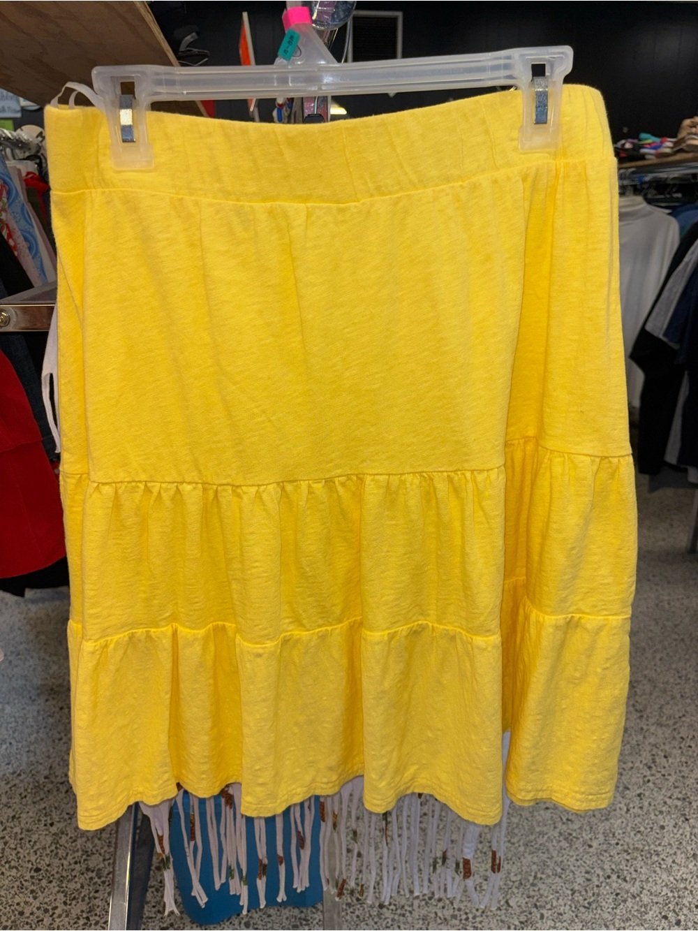 Cato Bright Yellow Tiered A-Line Skirt - Picture 3 of 3